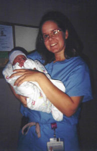 The first baby I delivered in medical school.